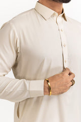 White Gold Unstitched Fabric Blended-LF