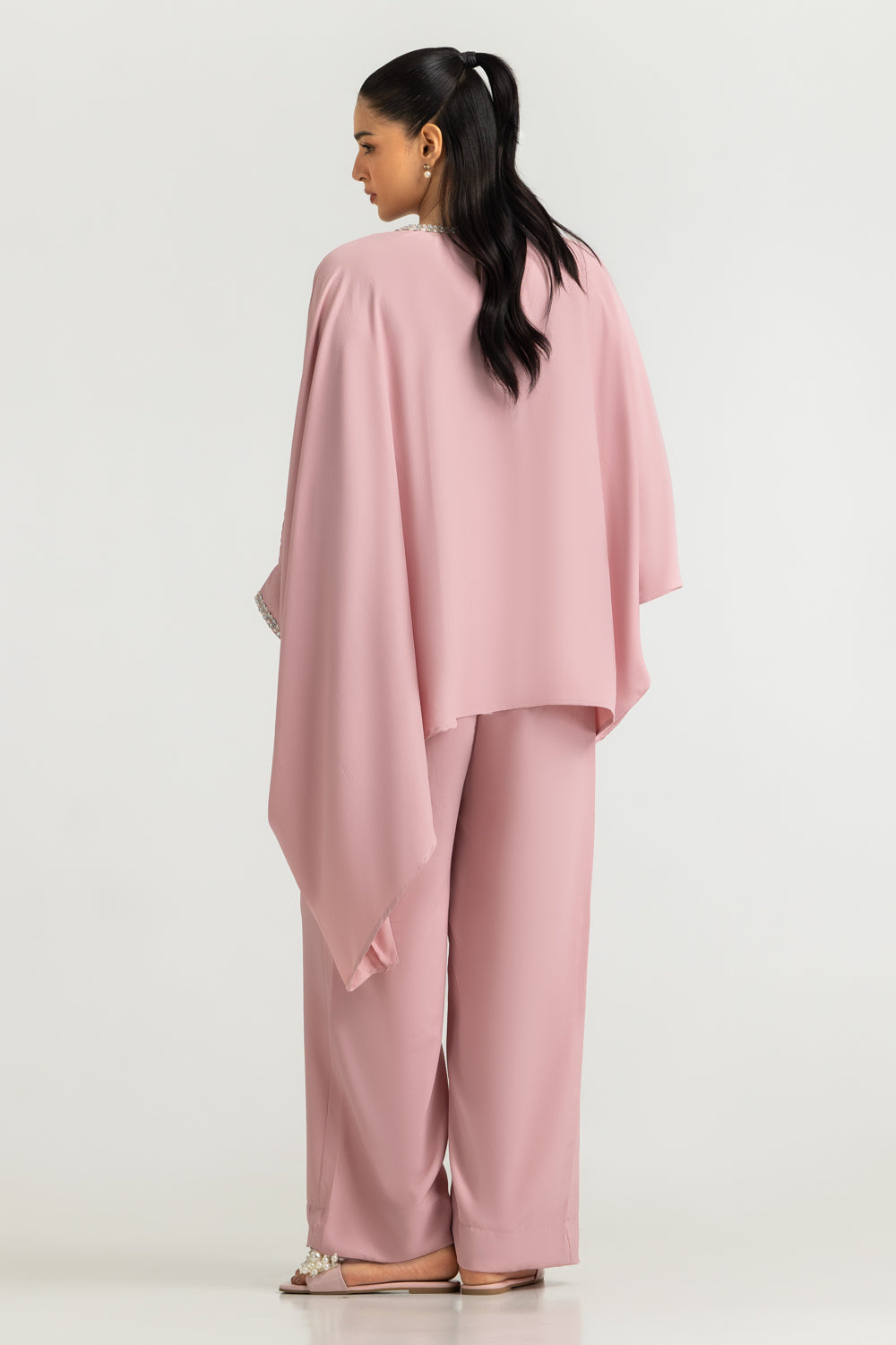 3PC Blended Dyed Shirt And Trouser With Scarf