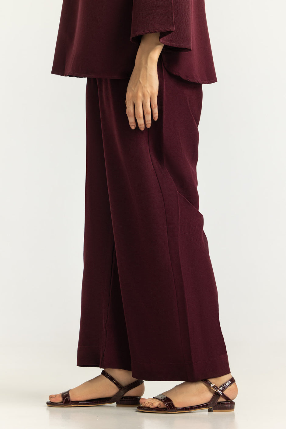 3PC Blended Dyed Shirt And Trouser With Scarf