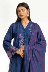 3PC Cambric Embroidered Suit IPSTD-44381