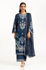 3PC Cambric Embroidered Suit IPSTD-55082