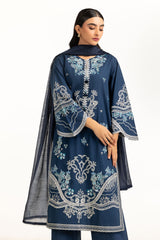 3PC Cambric Embroidered Suit IPSTD-55082