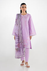 3PC Cambric Embroidered Suit IPSTD-77257