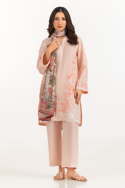 3PC Cambric Embroidered Suit IPSTD-77259