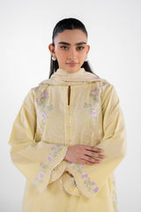 3PC Cambric Embroidered Suit IPSTD-77536