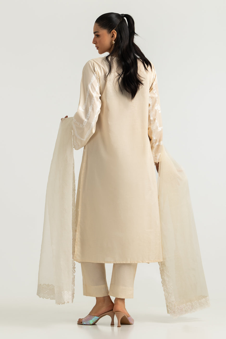 3PC Cambric Embroidered Suit