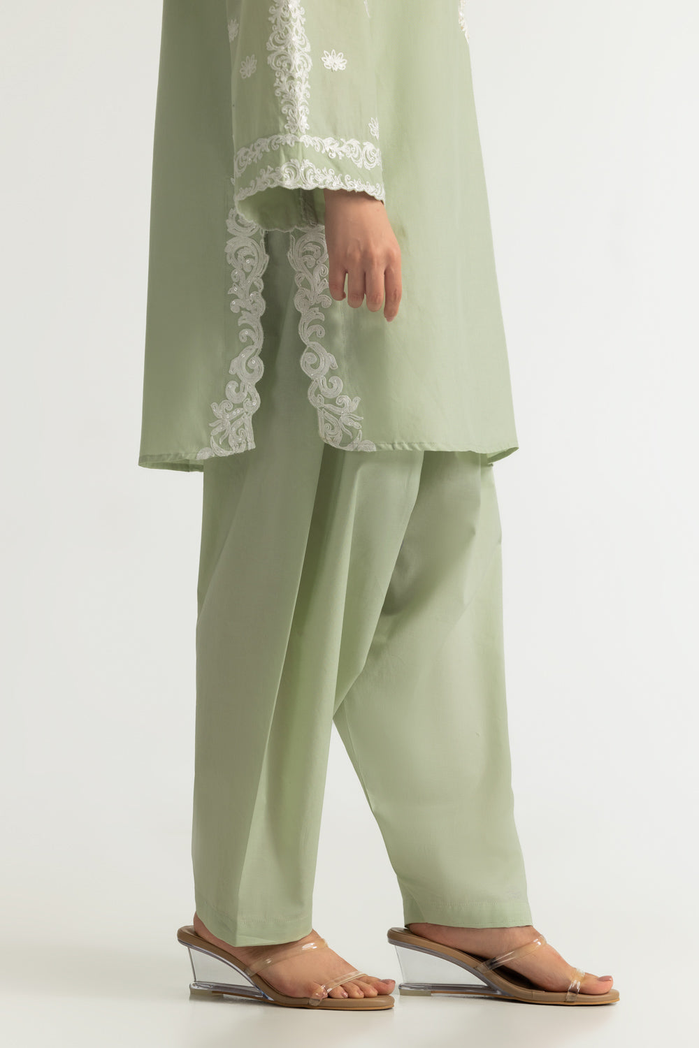 3PC Cambric Embroidered Suit