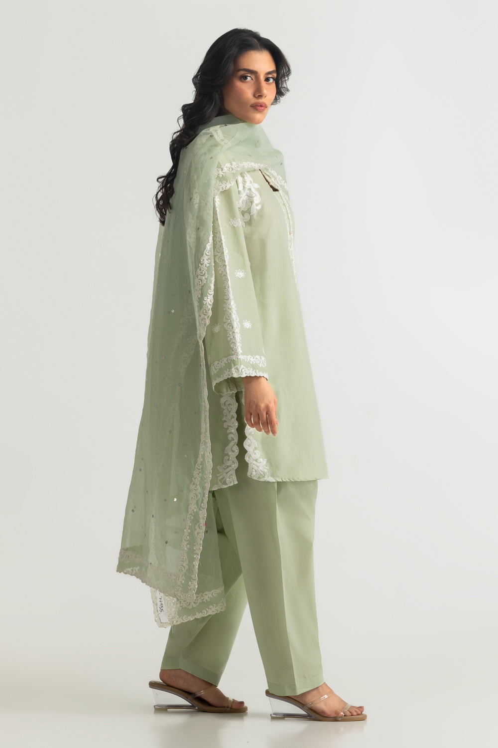 3PC Cambric Embroidered Suit