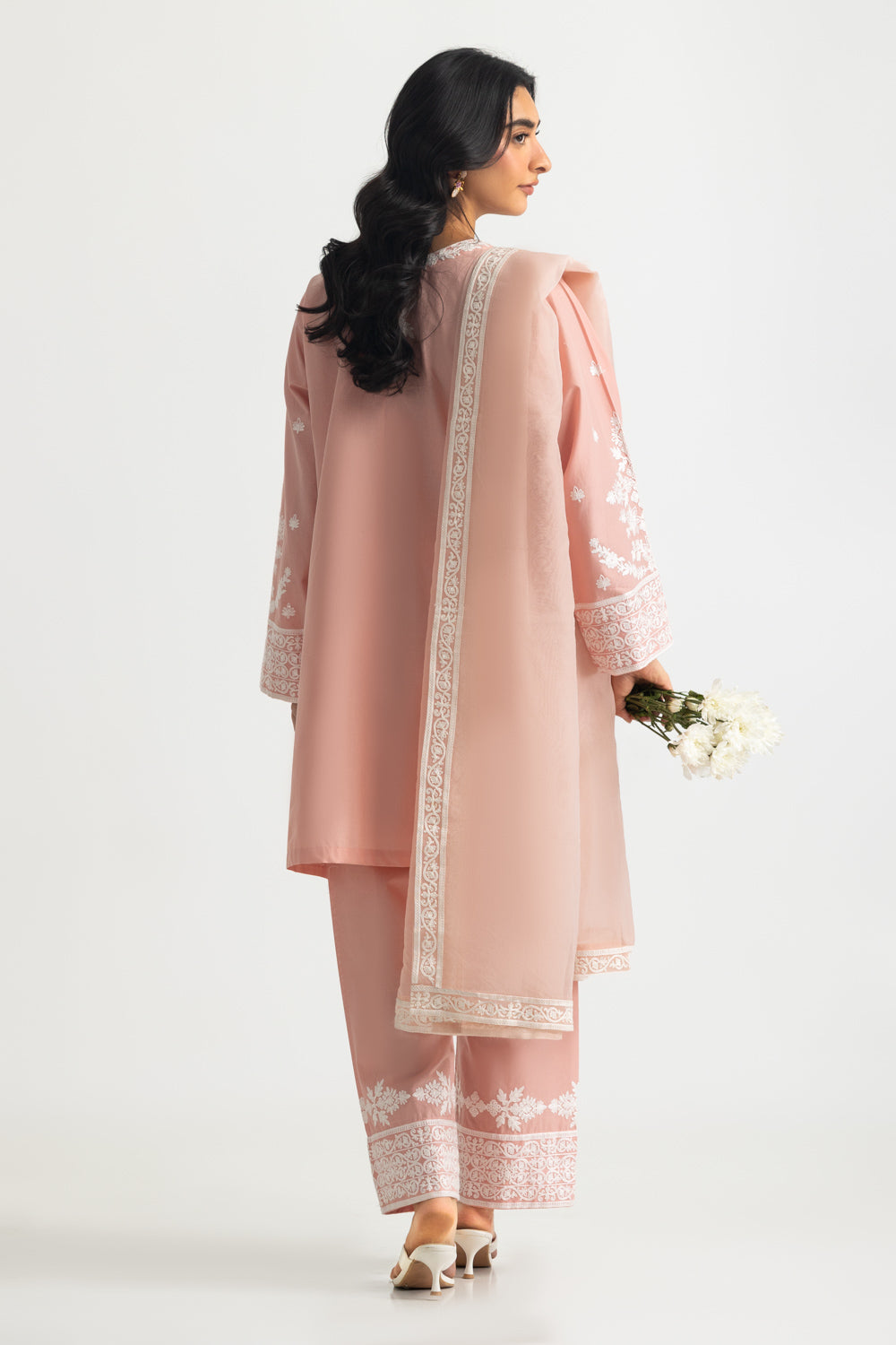 3PC Cambric Embroidered Suit