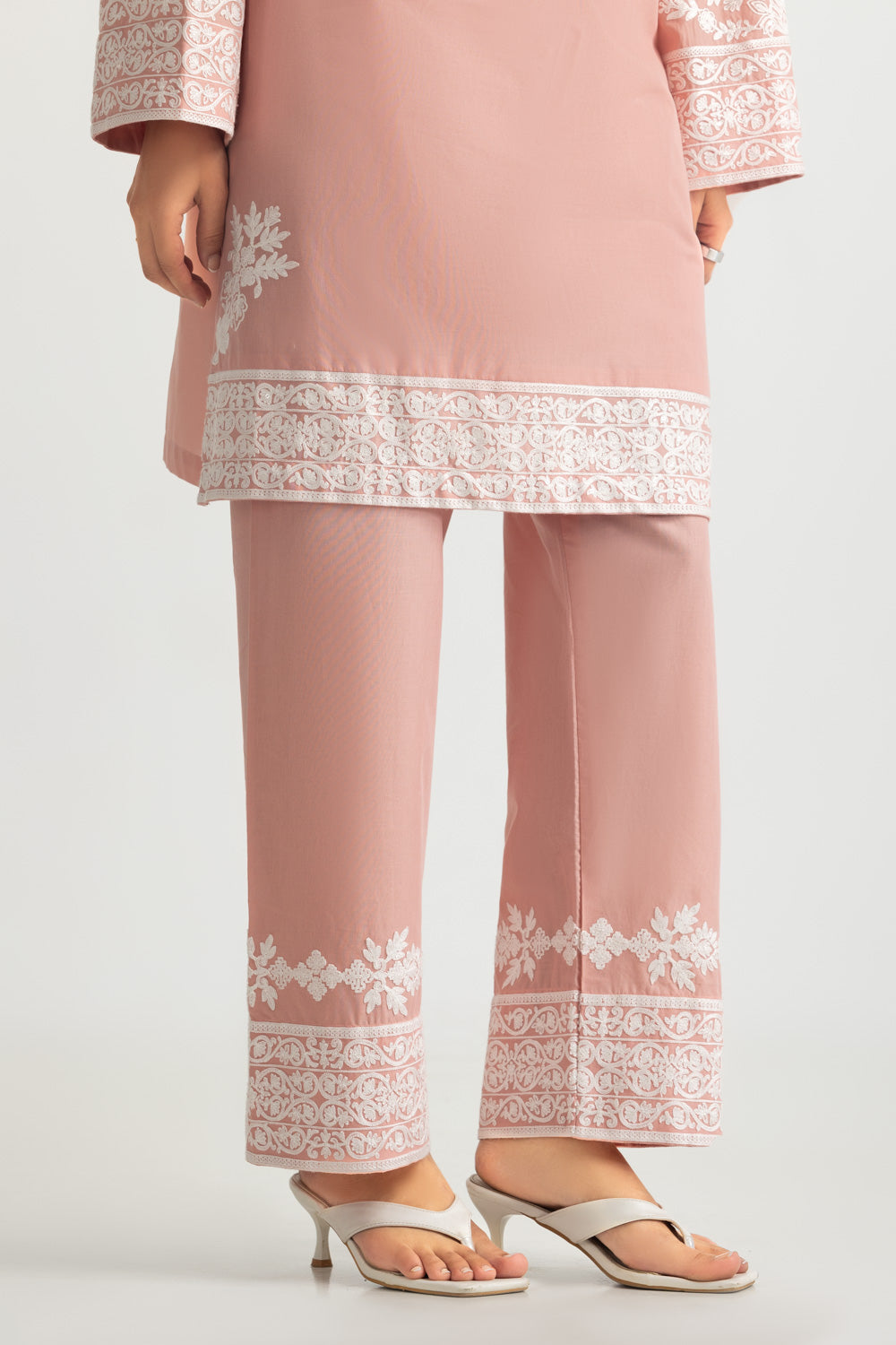 3PC Cambric Embroidered Suit