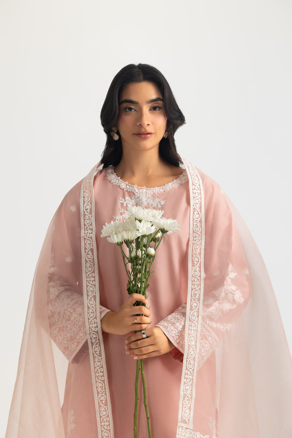 3PC Cambric Embroidered Suit