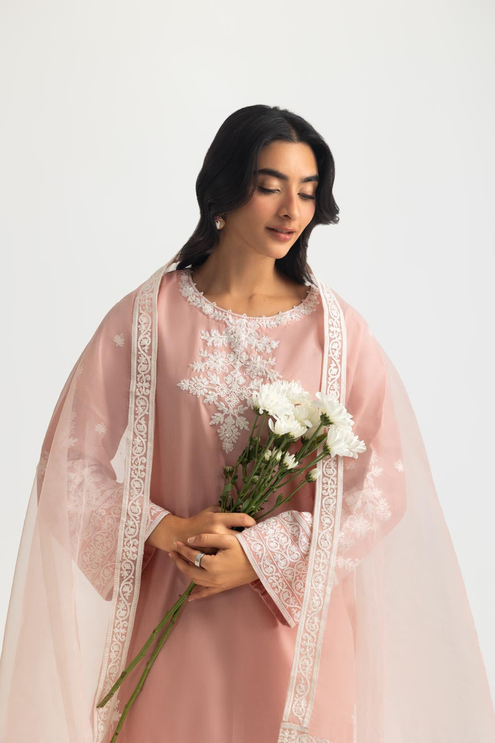 3PC Cambric Embroidered Suit