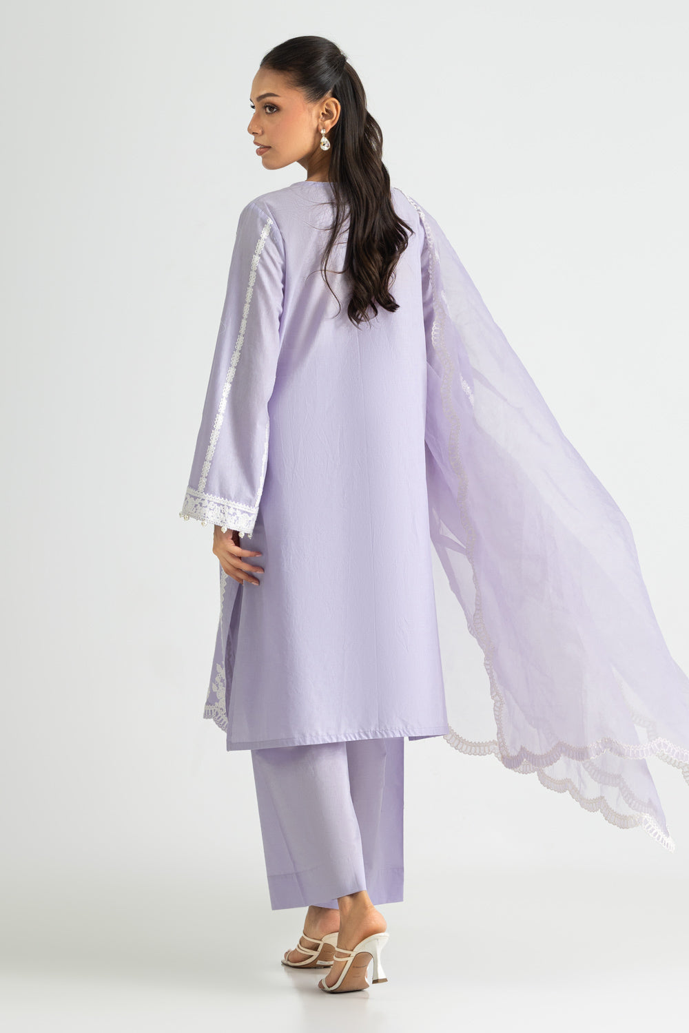 3PC Cambric Embroidered Suit