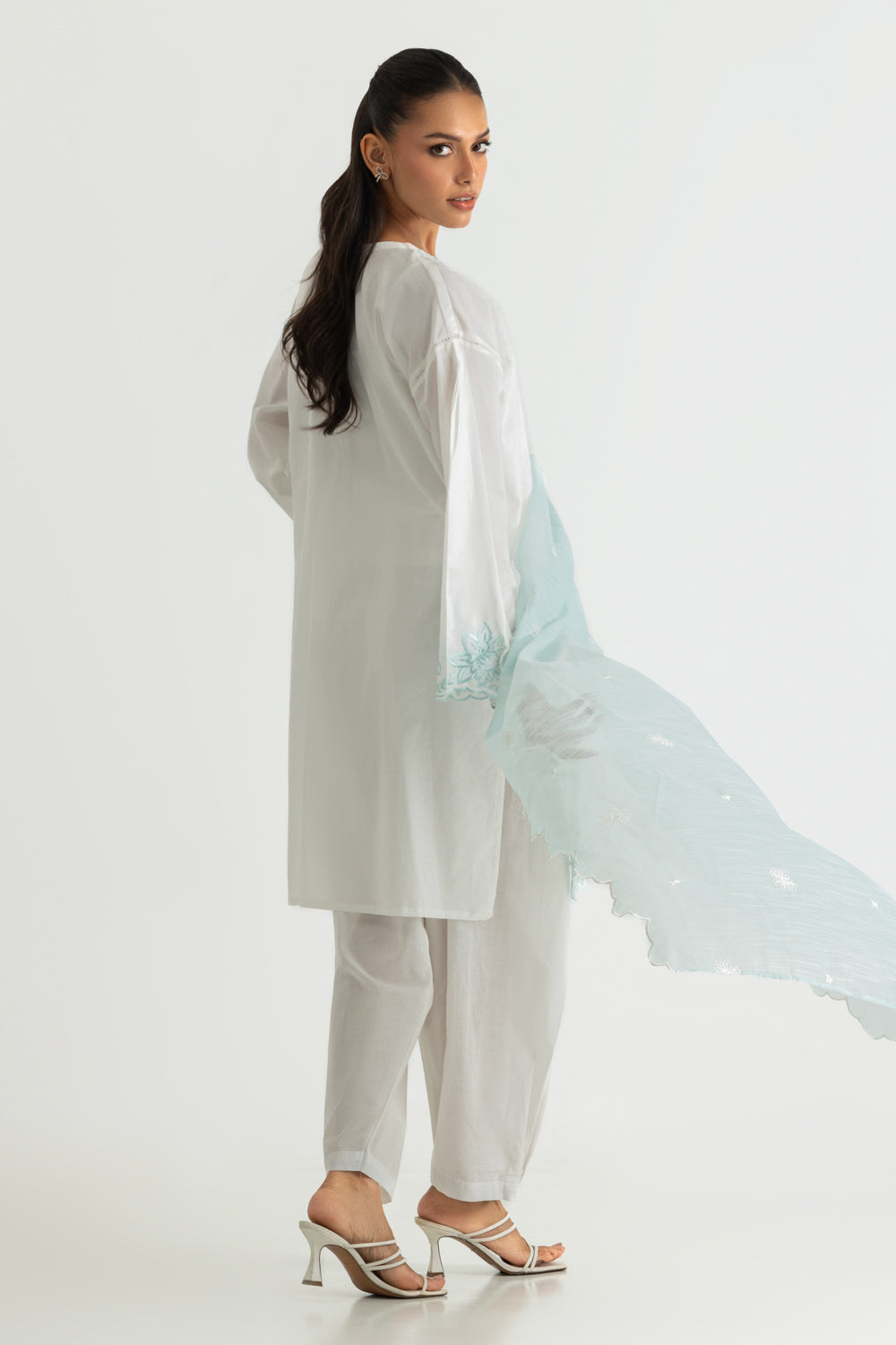 3PC Cambric Embroidered Suit