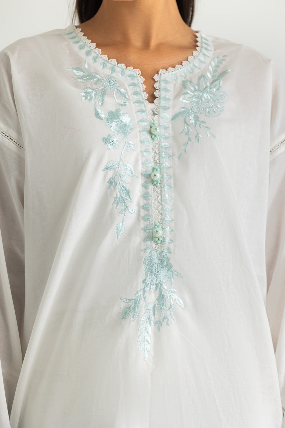 3PC Cambric Embroidered Suit