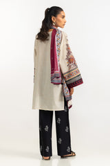3PC Cambric Embroidered Suit With Printed Scarf IPST-SCF-77406