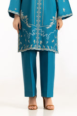 3PC Cambric Embroidered Suit With Scarf IPST-SCF-77405