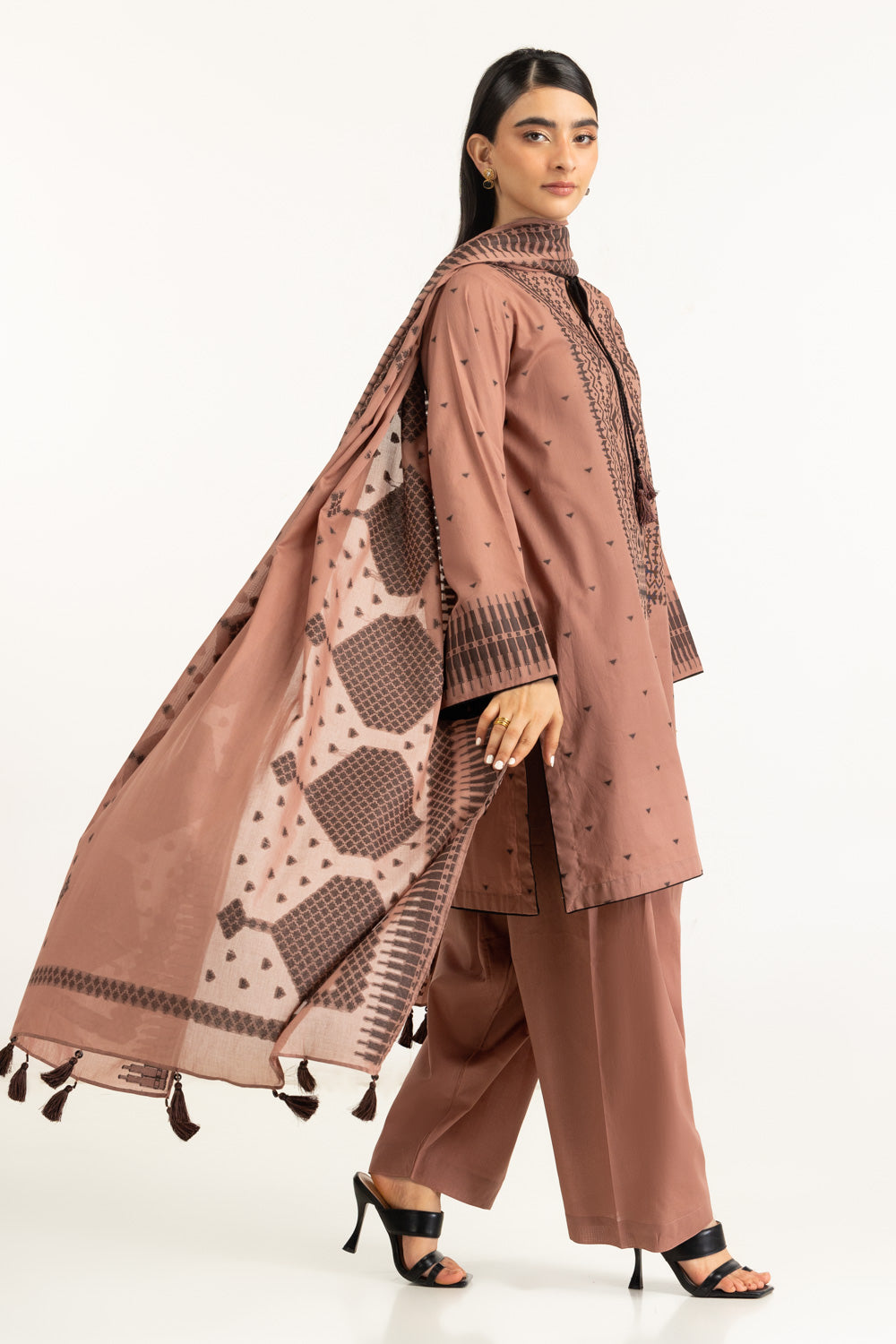 3PC Cambric Jacquard Suit IUSTKSD-1162