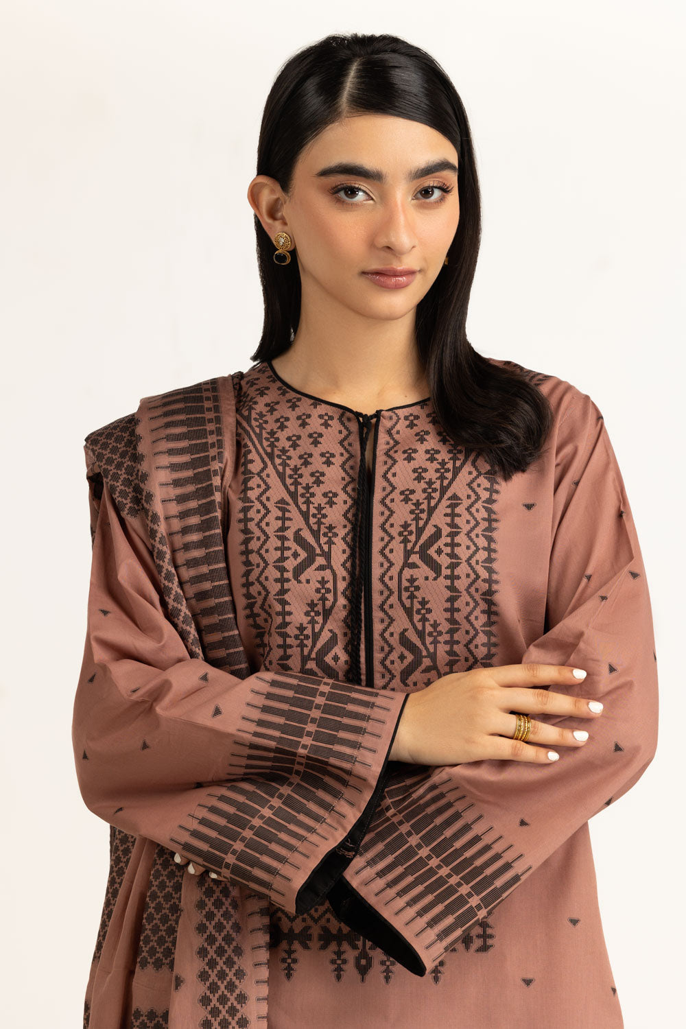 3PC Cambric Jacquard Suit IUSTKSD-1162
