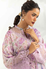 3PC Cambric Printed Suit With Embroidered IPSTD-77174