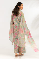 3PC Cambric Printed Suit With Embroidered IPSTD-77176