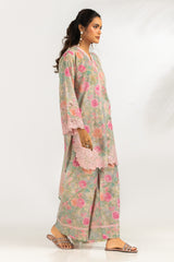 3PC Cambric Printed Suit With Embroidered IPSTD-77176