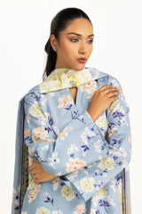 3PC Corduroy Printed Suit IUSTKSD-1402