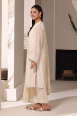 3PC Cotton Net Embroidered Suit