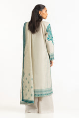 3PC Cotton Net Embroidered Suit