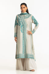 3PC Cotton Net Embroidered Suit