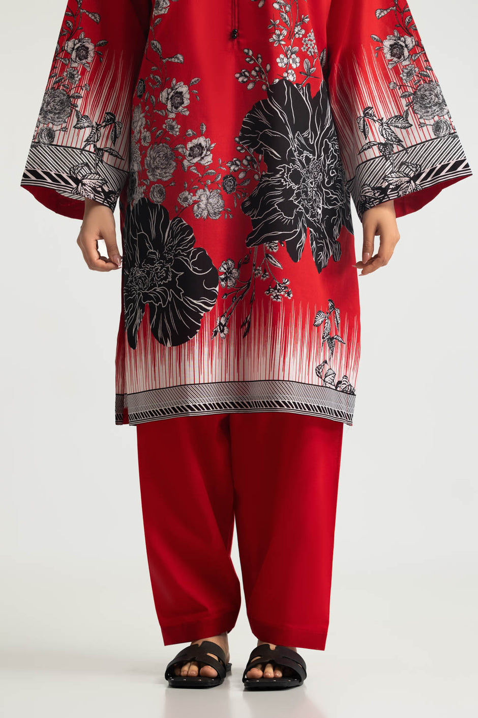 3PC Cotton Printed Suit