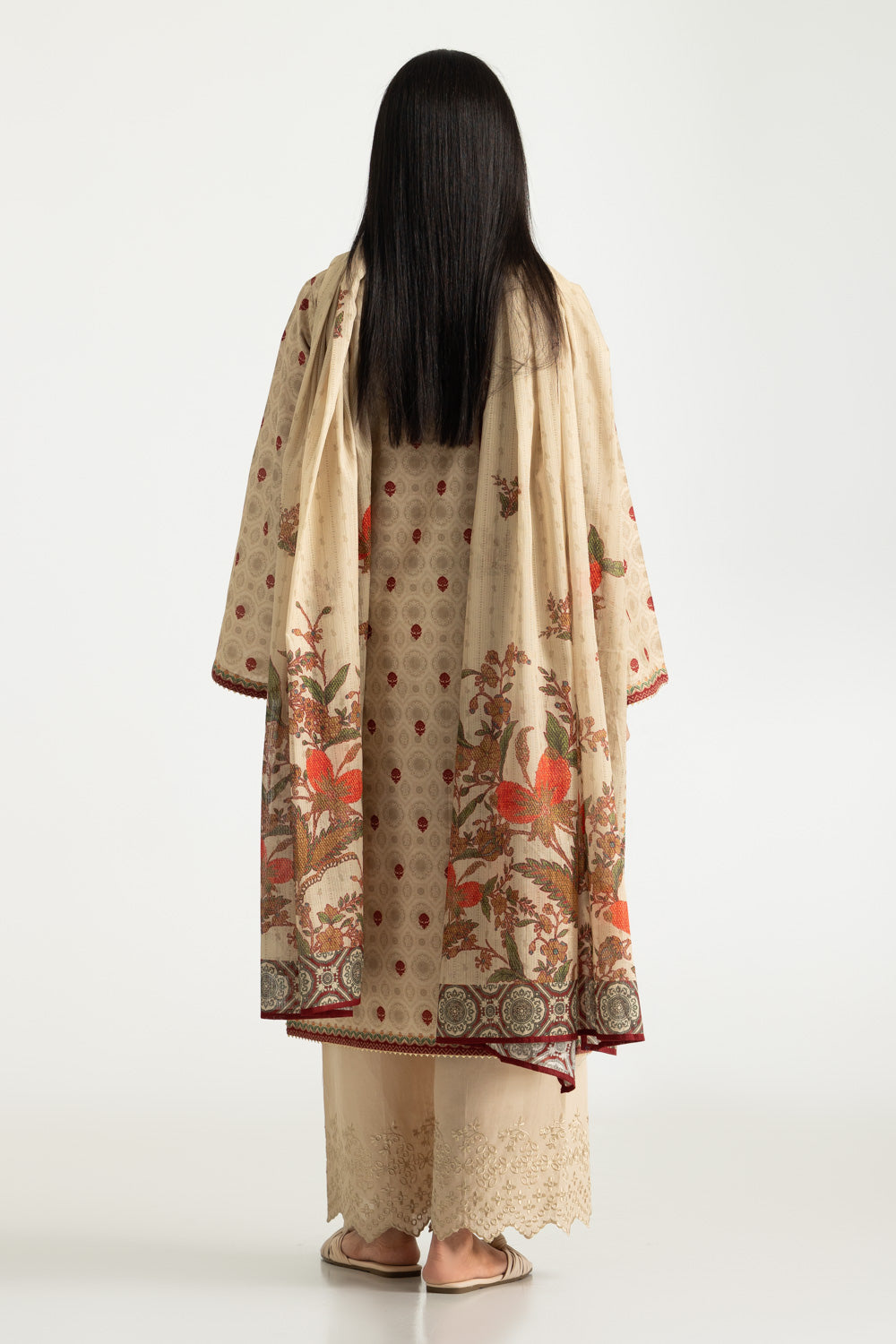3PC Cotton Printed Suit