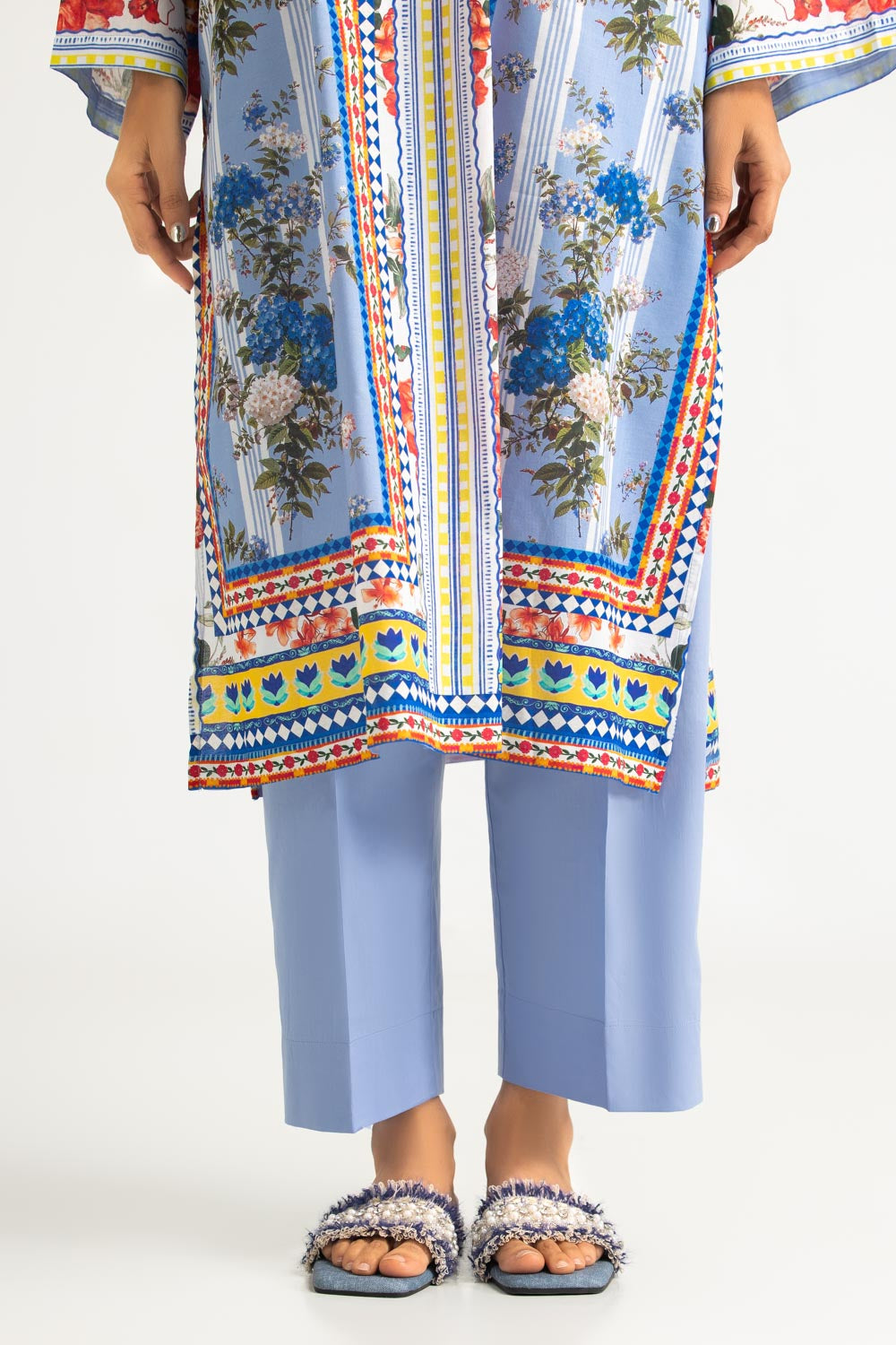 3PC Cotton Printed Suit