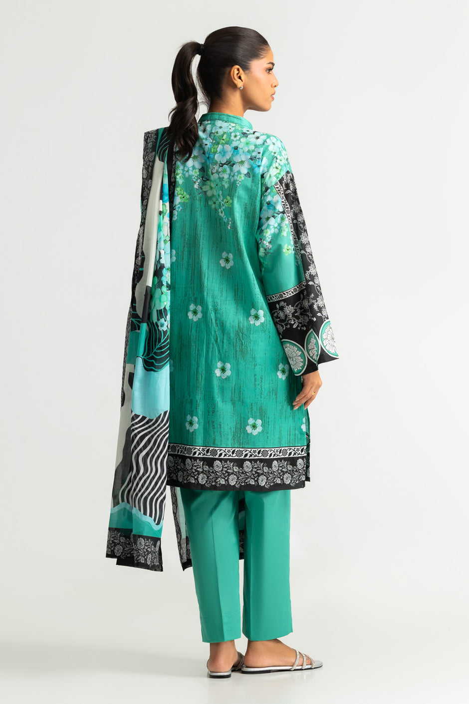 3PC Cotton Printed Suit