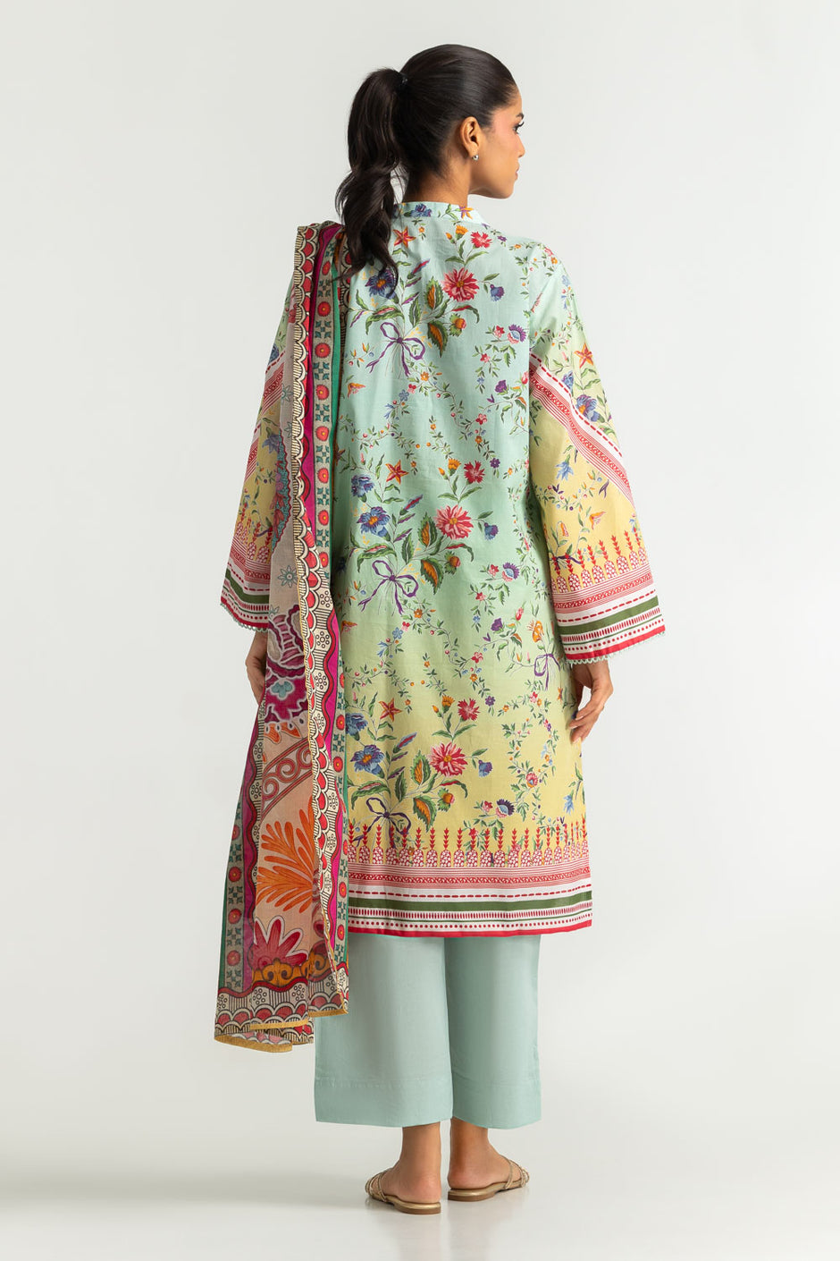 3PC Cotton Printed Suit