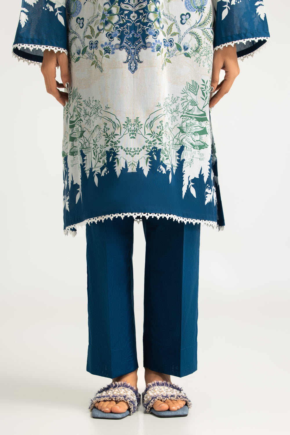 3PC Cotton Printed Suit