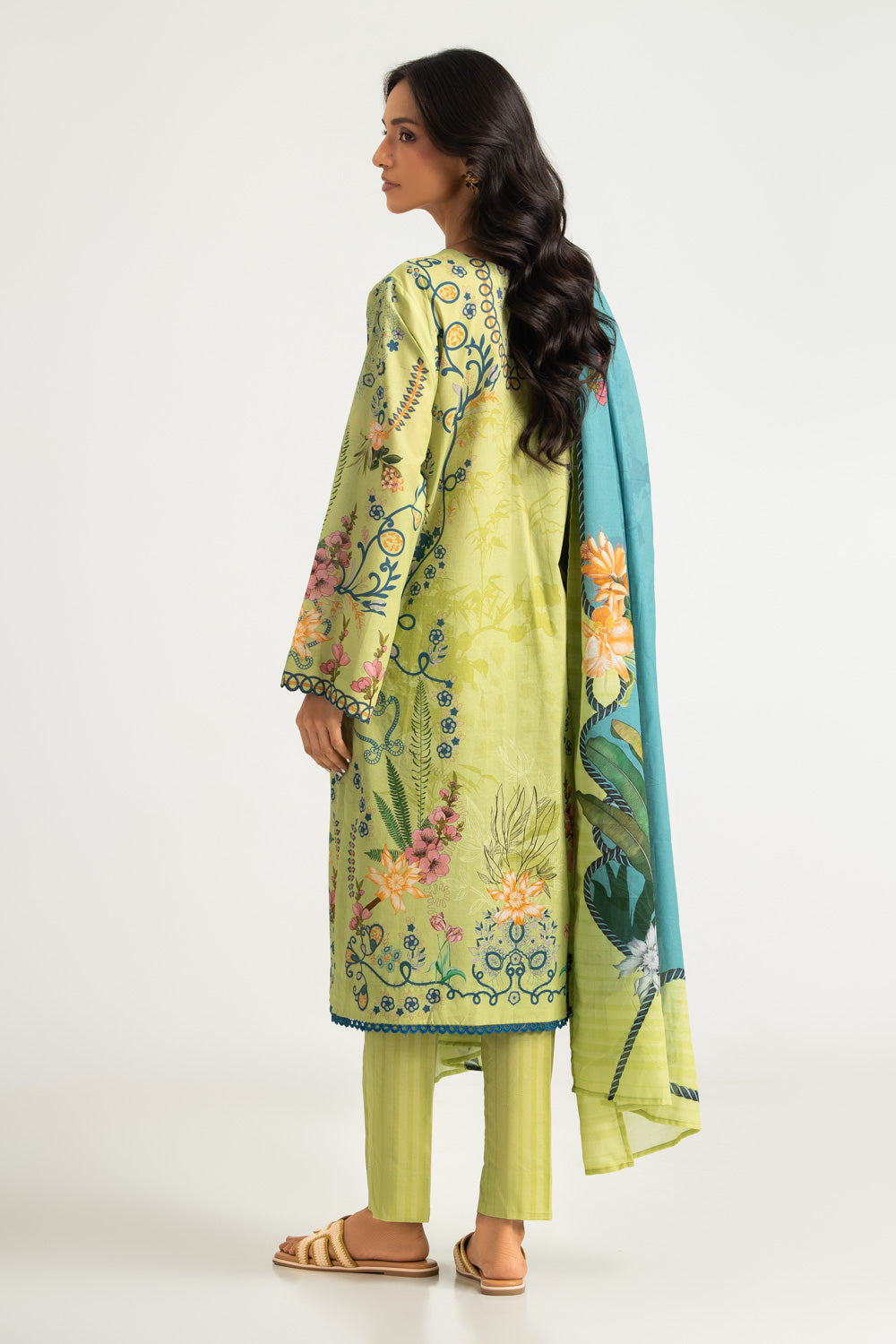 3PC Cotton Printed Suit