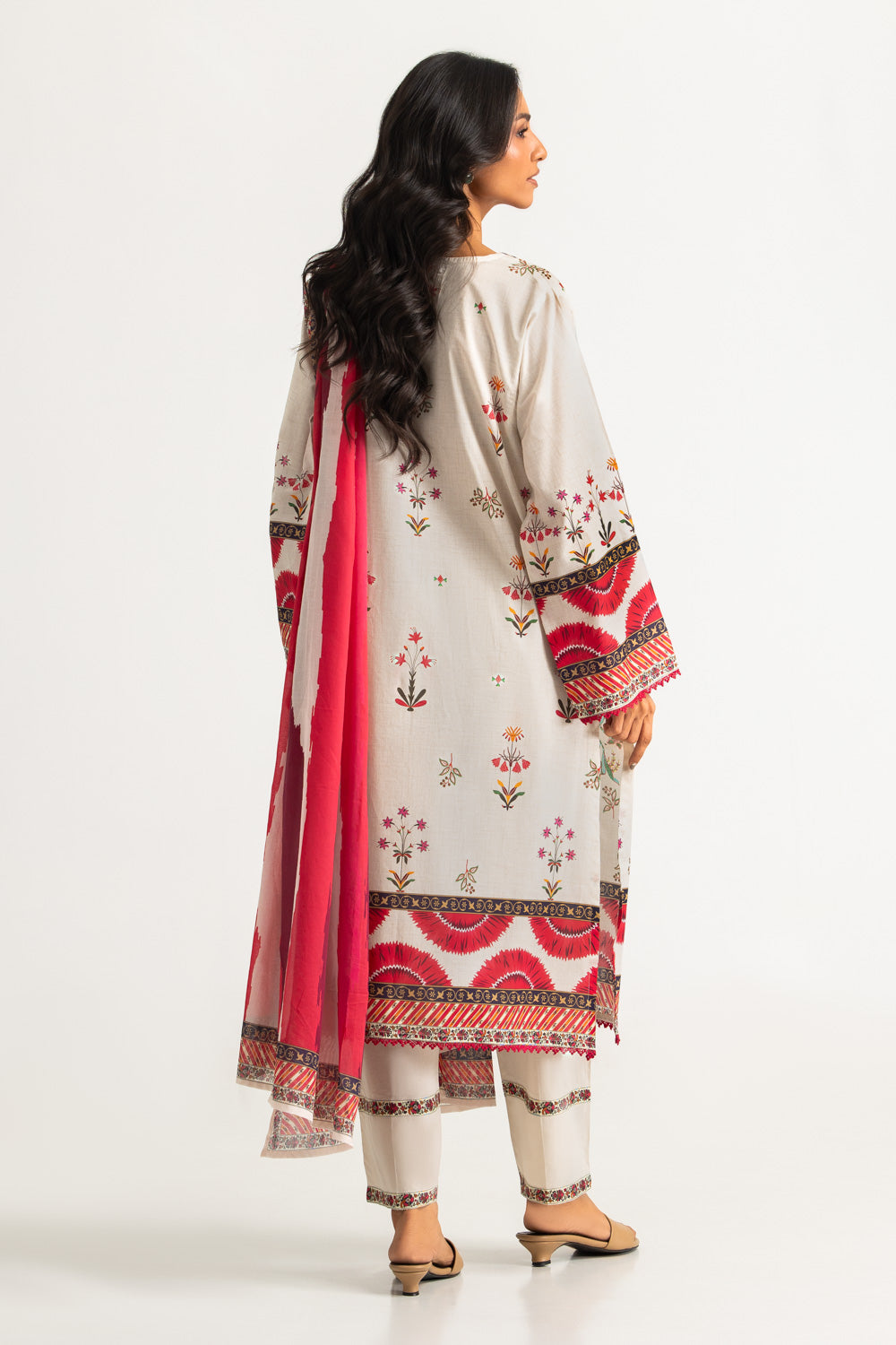 3PC Cotton Printed Suit