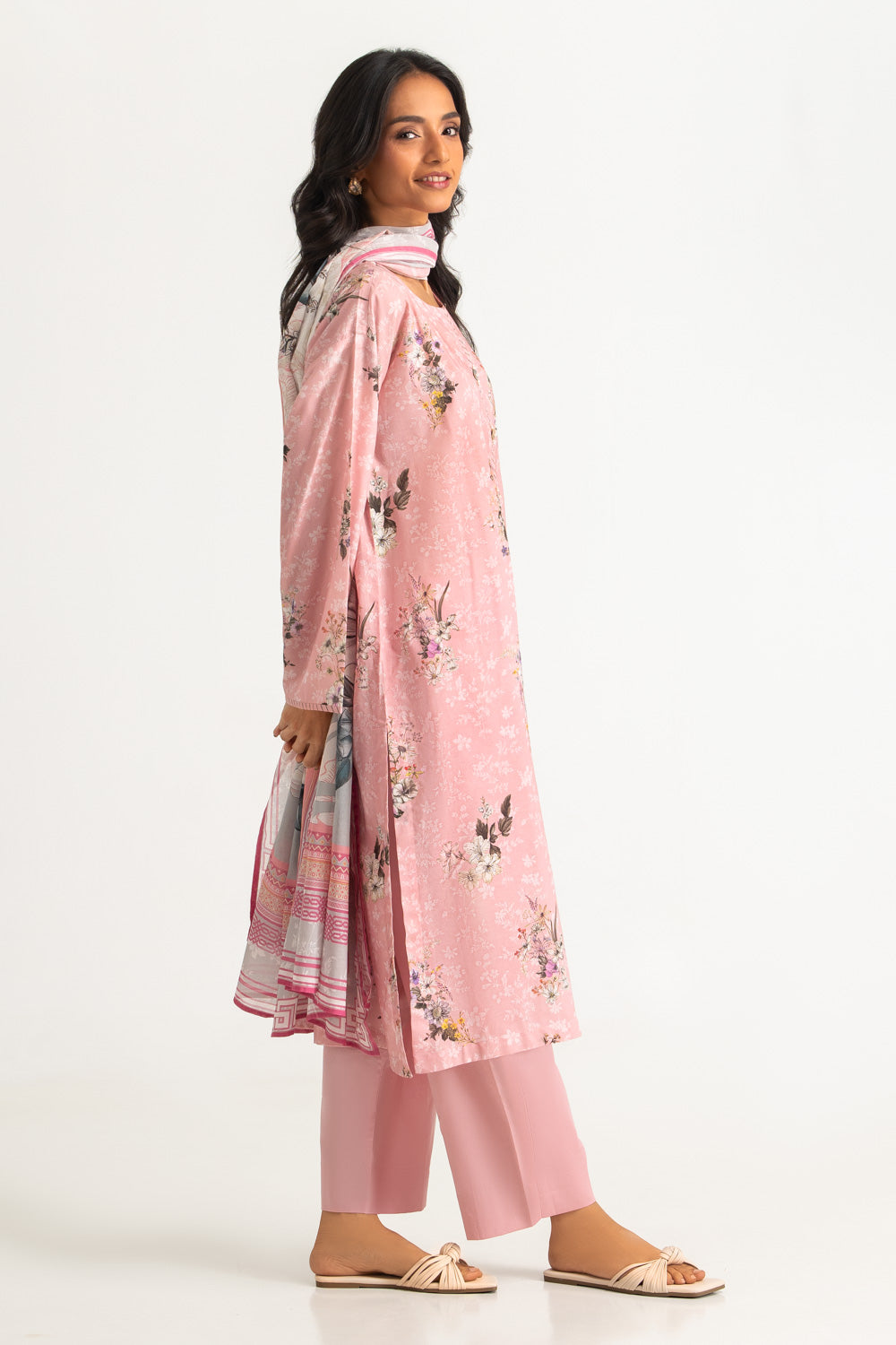 3PC Cotton Printed Suit