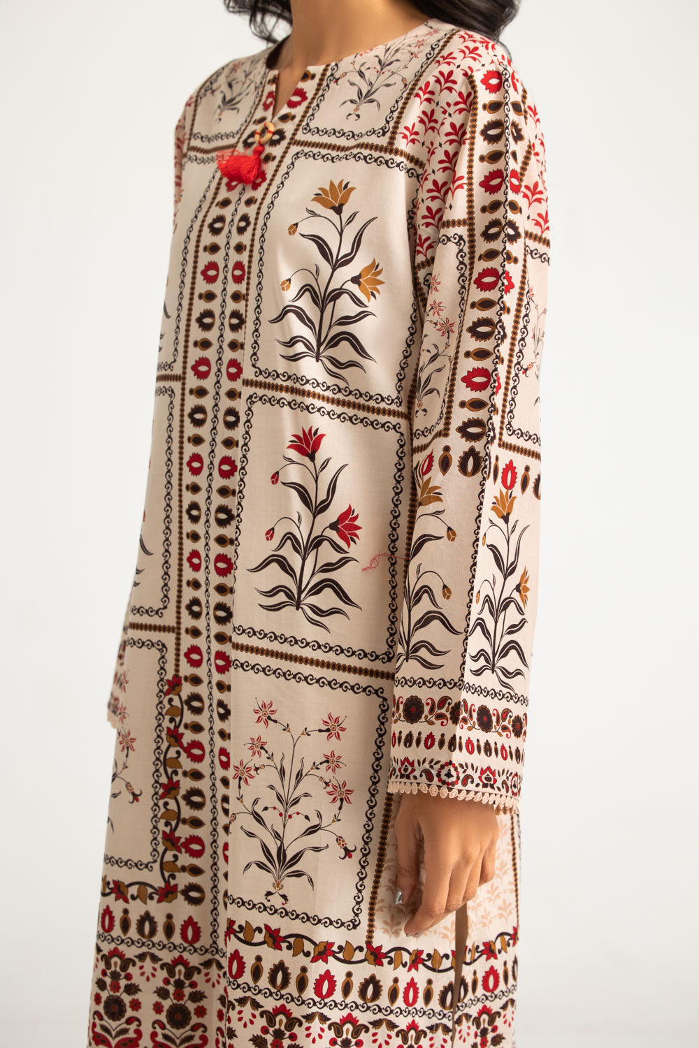 3PC Cotton Printed Suit