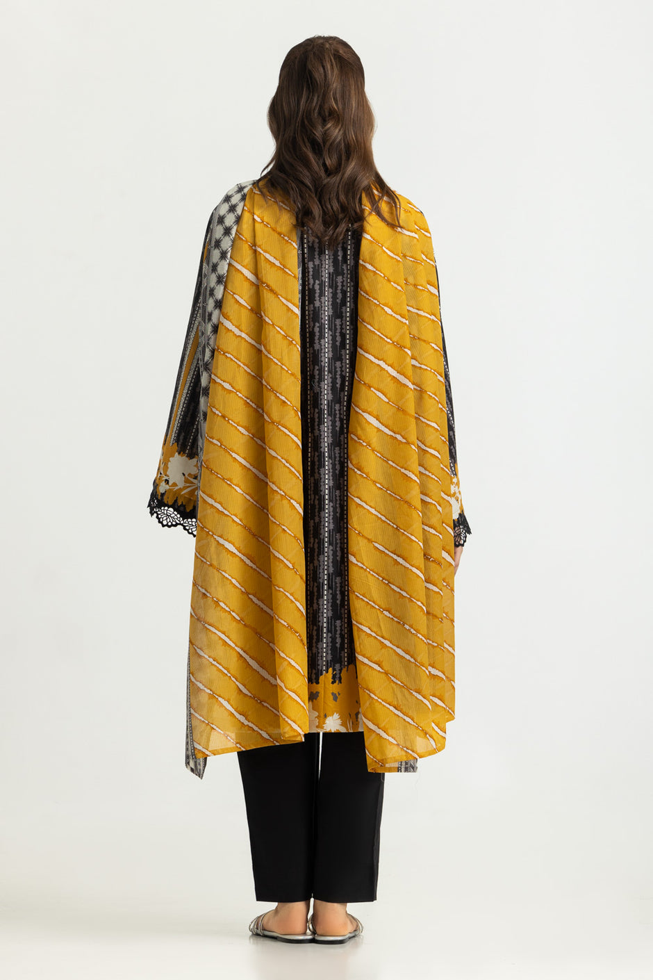3PC Cotton Printed Suit With Embroidered