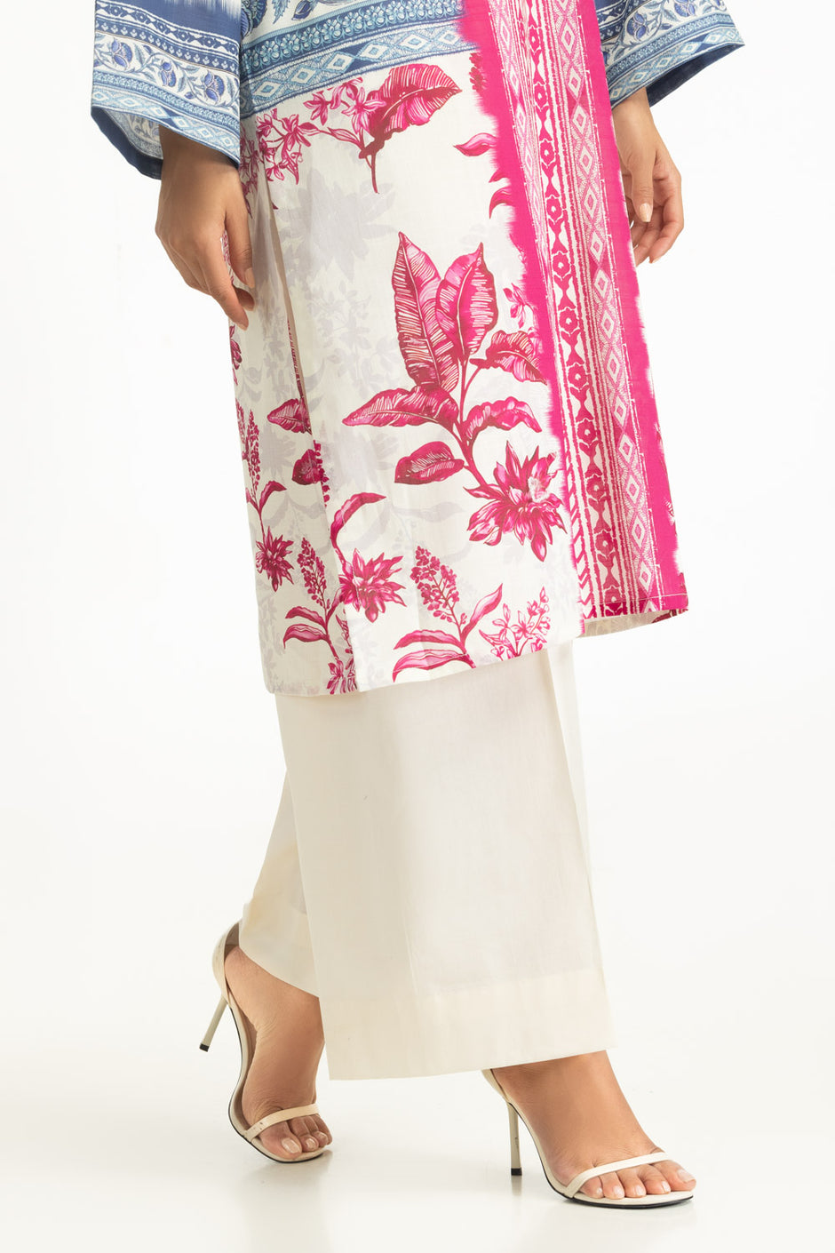 3PC Cross Hatch Printed Suit