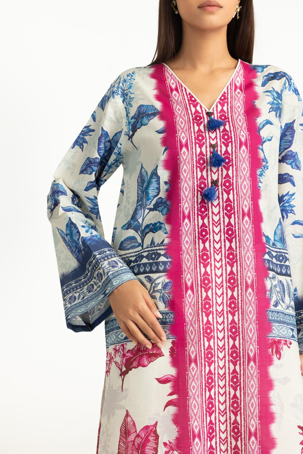 3PC Cross Hatch Printed Suit IUSTKSD-2258 | GulAhmed