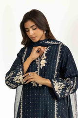 3PC Denier Jacquard Embroidered Suit IPSTD-44443