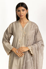 3PC Denier Jacquard Embroidered Suit IPSTD-44446