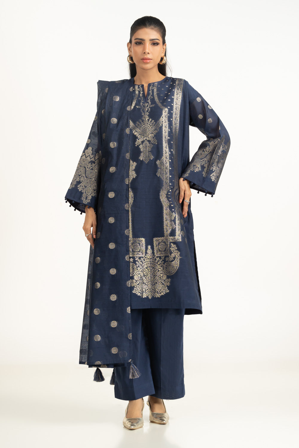 3PC Dyed Jacquard Suit IUSTKSD-1215
