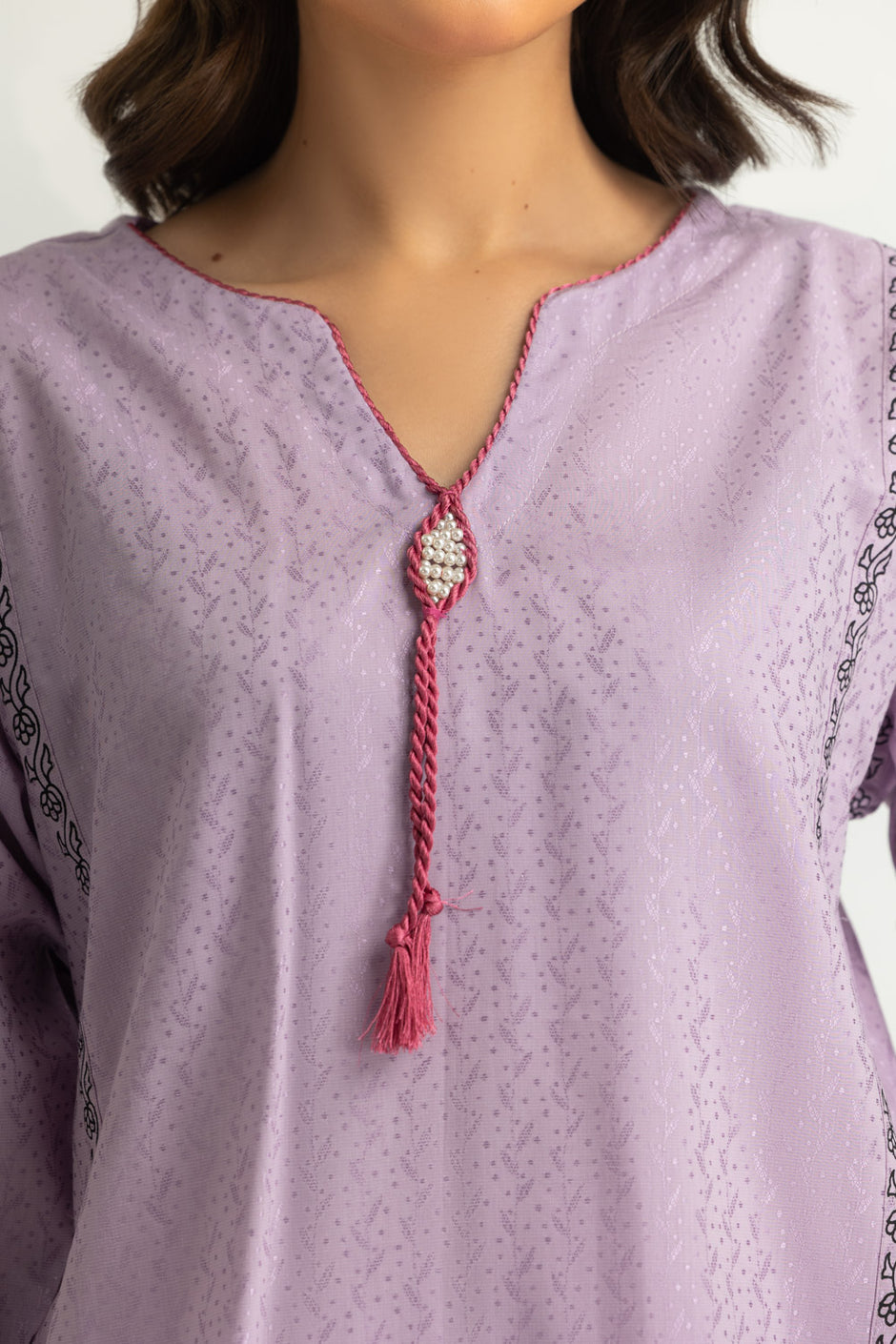 3PC Jacquard Block Printed Suit