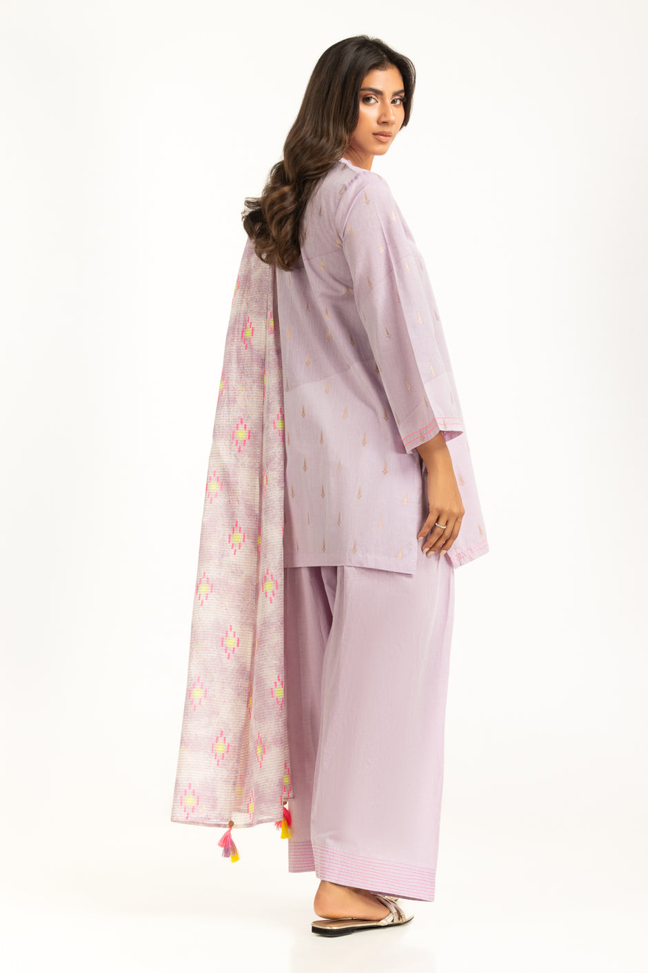 3PC Jacquard Embroidered Suit