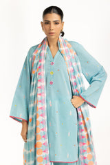 3PC Jacquard Embroidered Suit IUSTKSD-1244