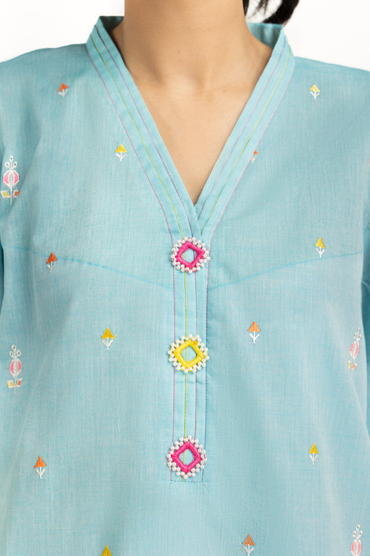 3PC Jacquard Embroidered Suit IUSTKSD-1244